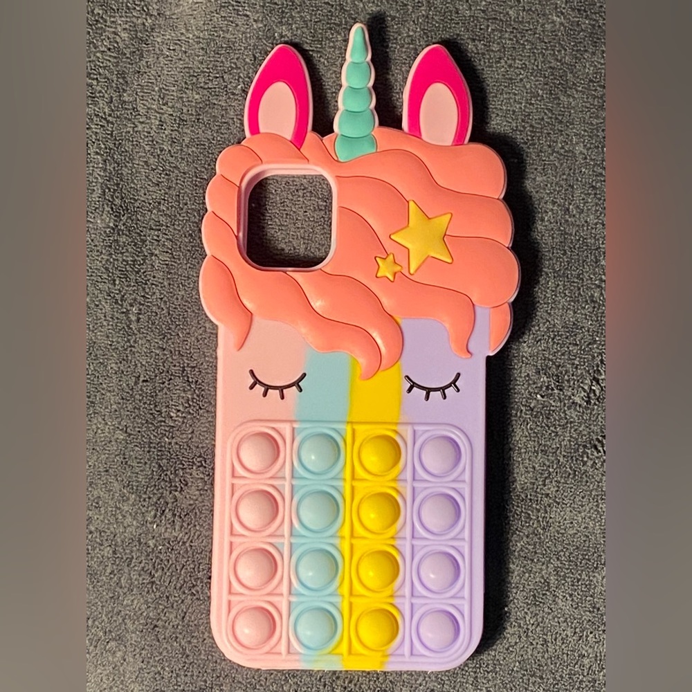 ‼️CLEARANCE‼️ Unicorn Silicone Fidget Toy Case for iPhone 11